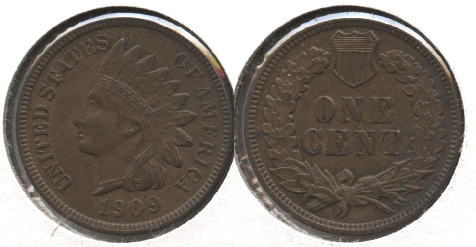1909 Indian Head Cent AU-55 #f