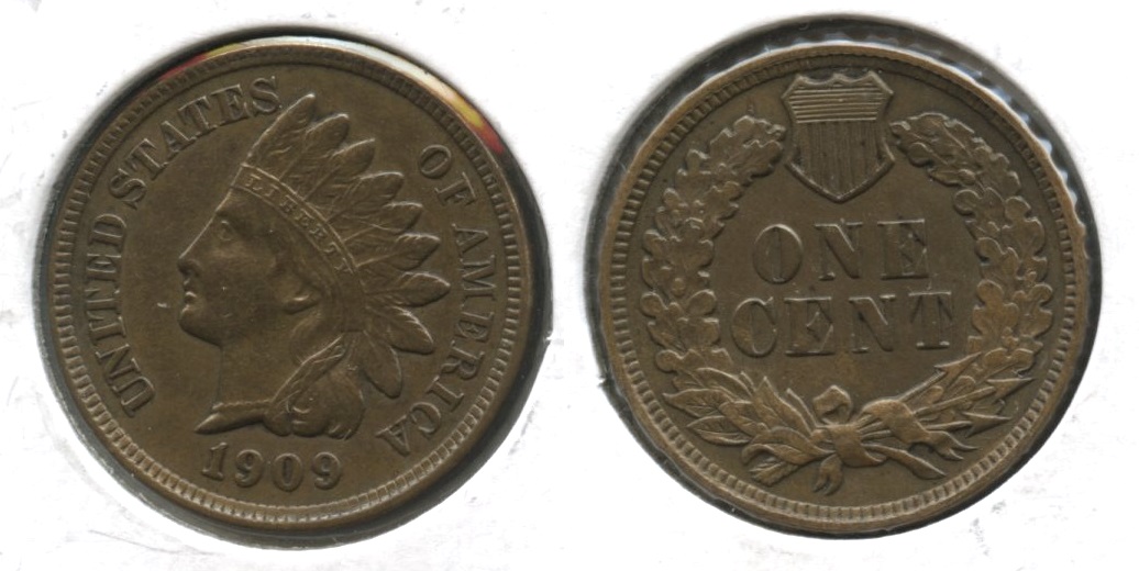 1909 Indian Head Cent AU-55 #h