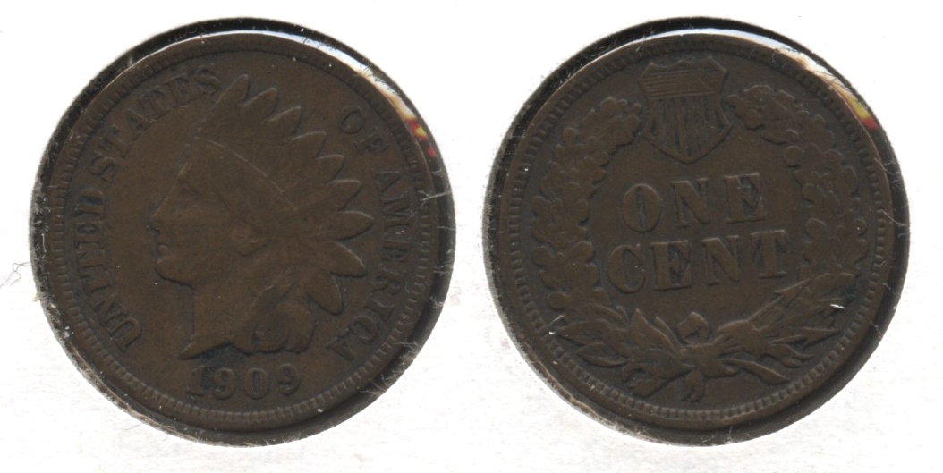 1909 Indian Head Cent Fine-12 #a