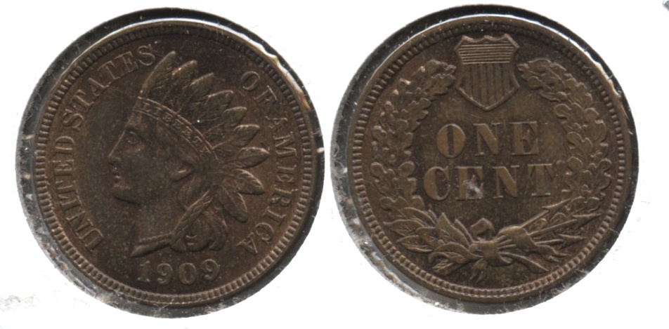 1909 Indian Head Cent MS-64 Red Brown
