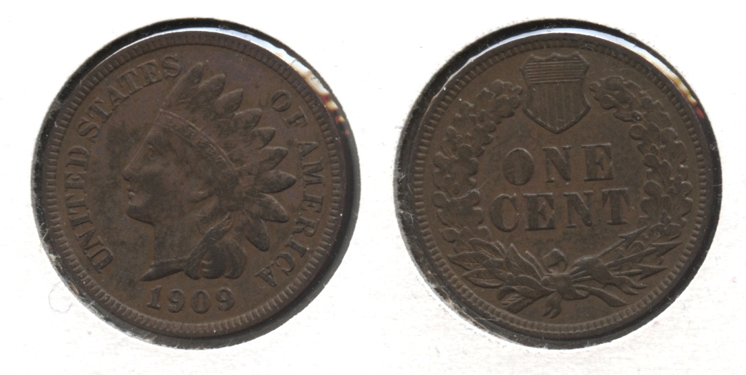 1909 Indian Head Cent VF-20 #a Porous