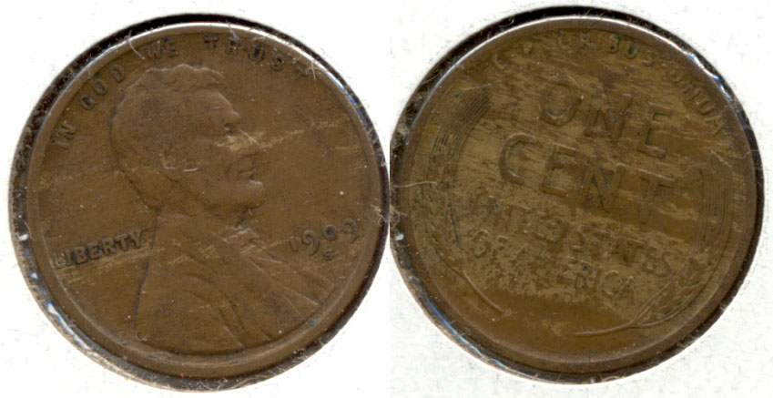 1909-S Lincoln Cent VF-20 b