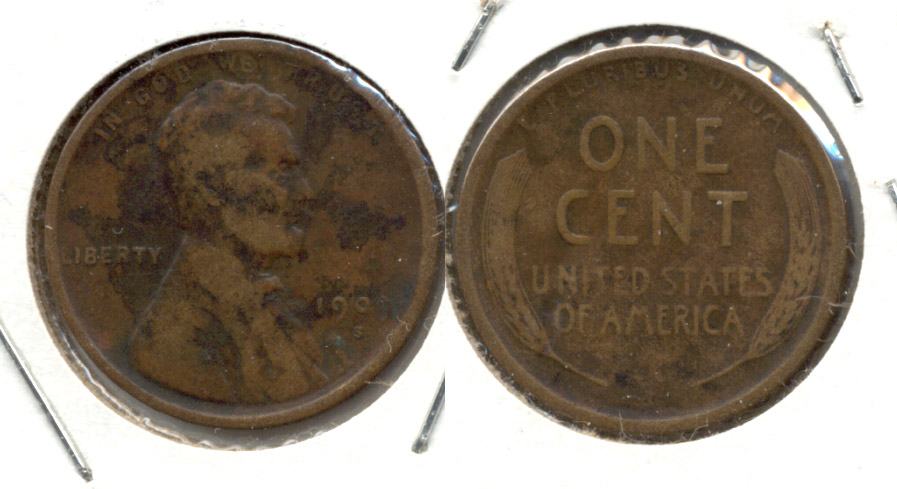 1909-S Lincoln Cent VG-8 a Porous