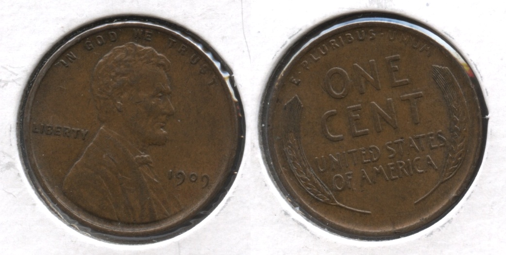 1909 Lincoln Cent AU-50 #ba