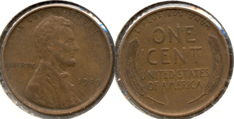 1909 Lincoln Cent AU-50 g