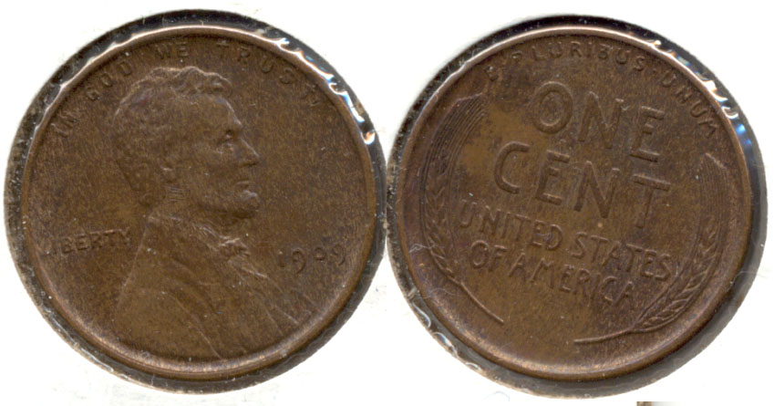 1909 Lincoln Cent AU-55 a