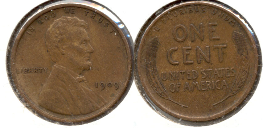 1909 Lincoln Cent AU-55 b