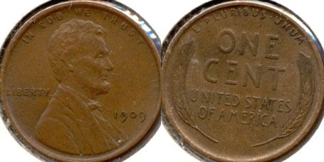 1909 Lincoln Cent AU-58 a