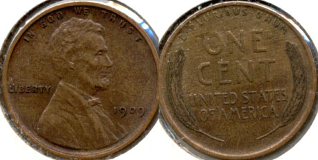 1909 Lincoln Cent AU-58 d