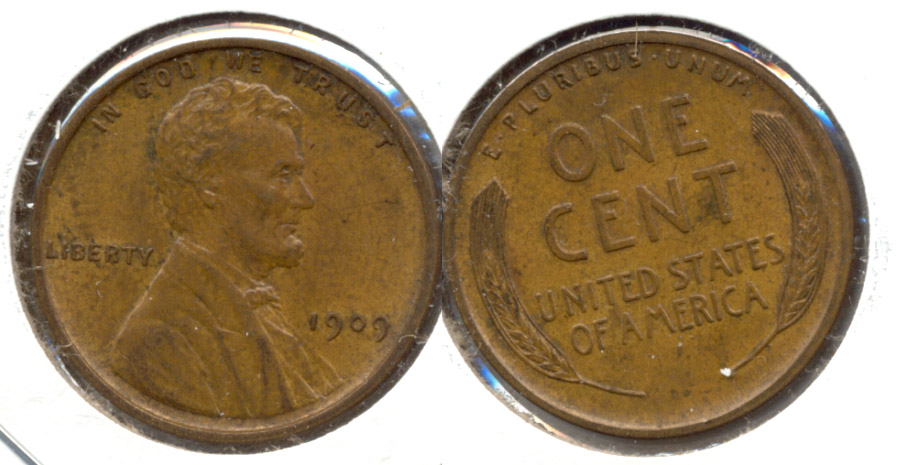1909 Lincoln Cent AU-58 o