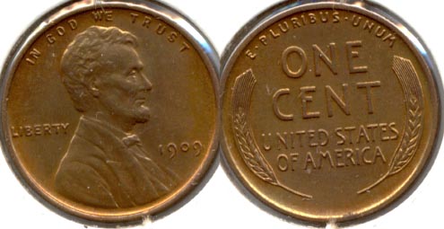 1909 Lincoln Cent MS-60 Brown