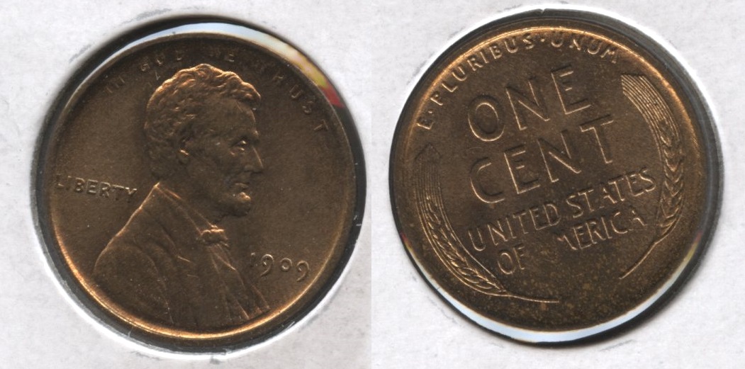 1909 Lincoln Cent MS-63 Red #b