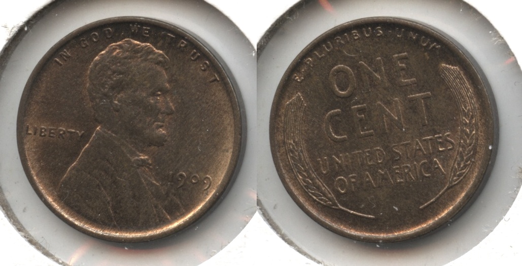 1909 Lincoln Cent MS-64 Red Brown #g