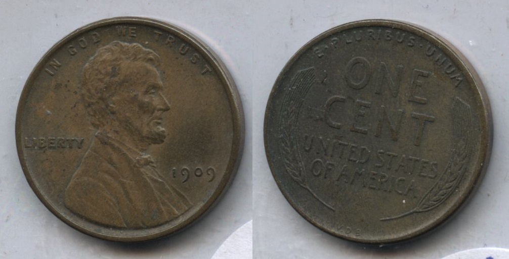 1909 VDB Lincoln Cent AU-50 #ab