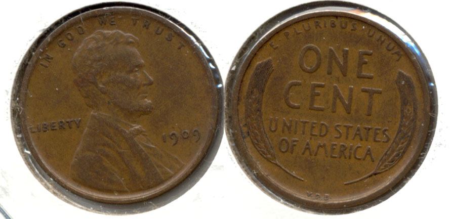 1909 VDB Lincoln Cent AU-50 e