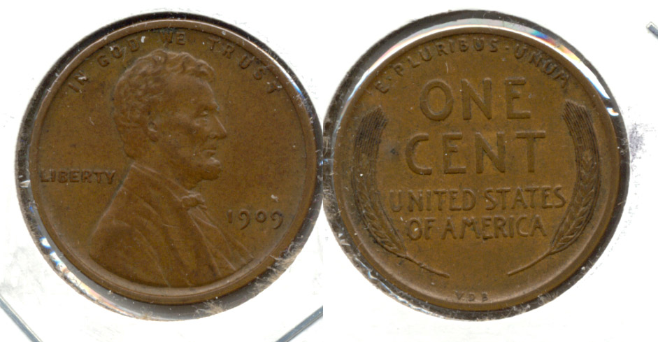 1909 VDB Lincoln Cent AU-50 q
