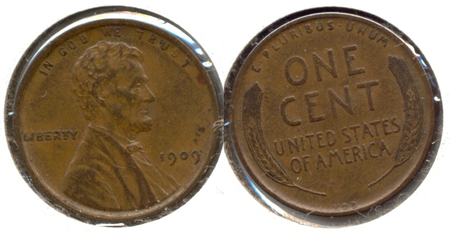 1909 VDB Lincoln Cent AU-50 s