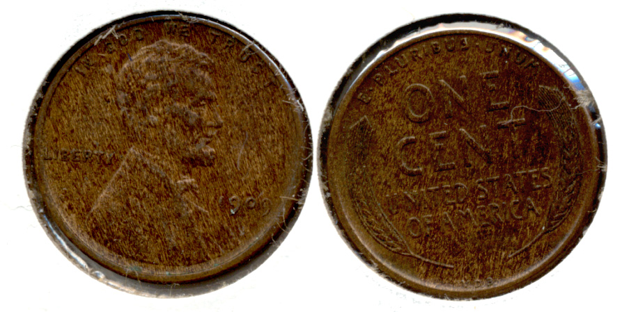 1909 VDB Lincoln Cent AU-50 t