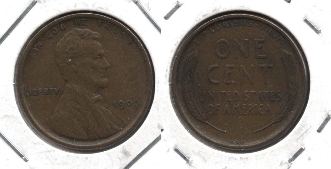 1909 VDB Lincoln Cent AU-50 #w