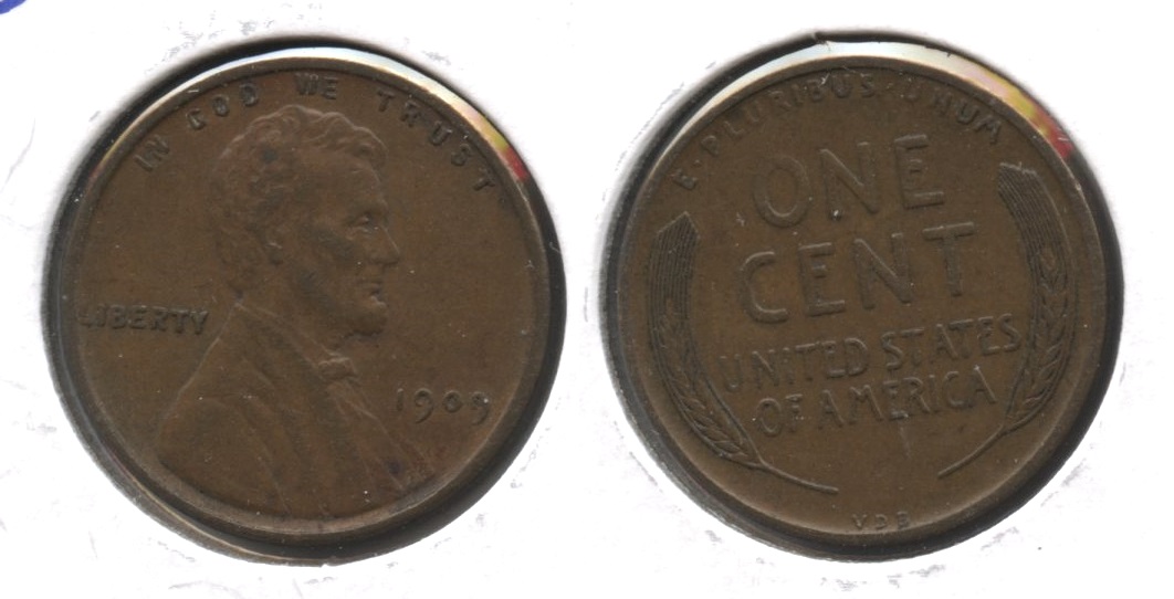 1909 VDB Lincoln Cent AU-50 #z