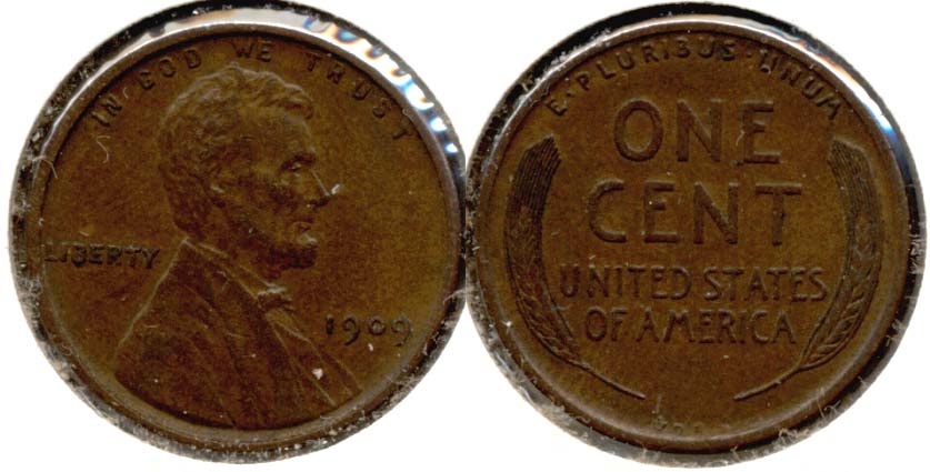 1909 VDB Lincoln Cent AU-55 ad