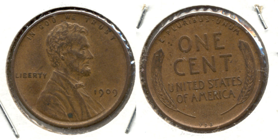 1909 VDB Lincoln Cent AU-55 aj