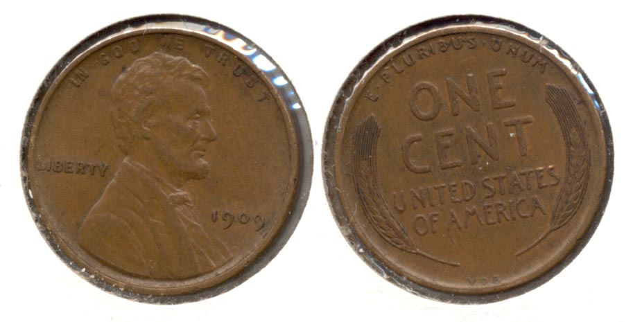 1909 VDB Lincoln Cent AU-55 ak