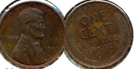 1909 VDB Lincoln Cent AU-55 b