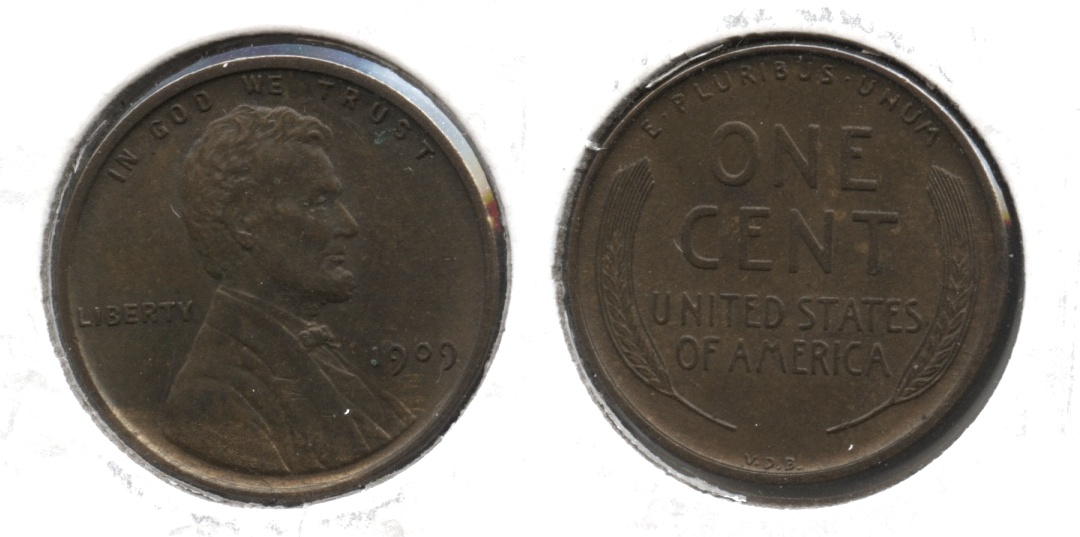 1909 VDB Lincoln Cent AU-55 #bb