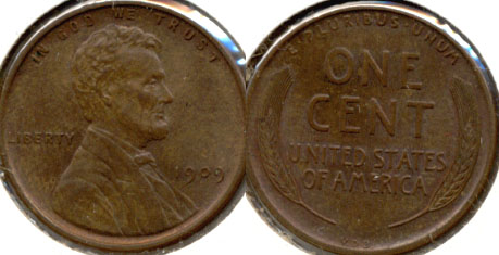 1909 VDB Lincoln Cent AU-55 e