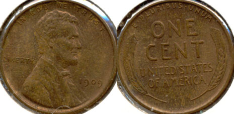 1909 VDB Lincoln Cent AU-55 i