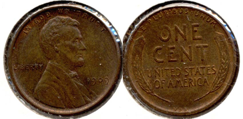 1909 VDB Lincoln Cent AU-55 z