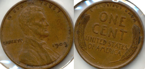 1909 VDB Lincoln Cent EF-40