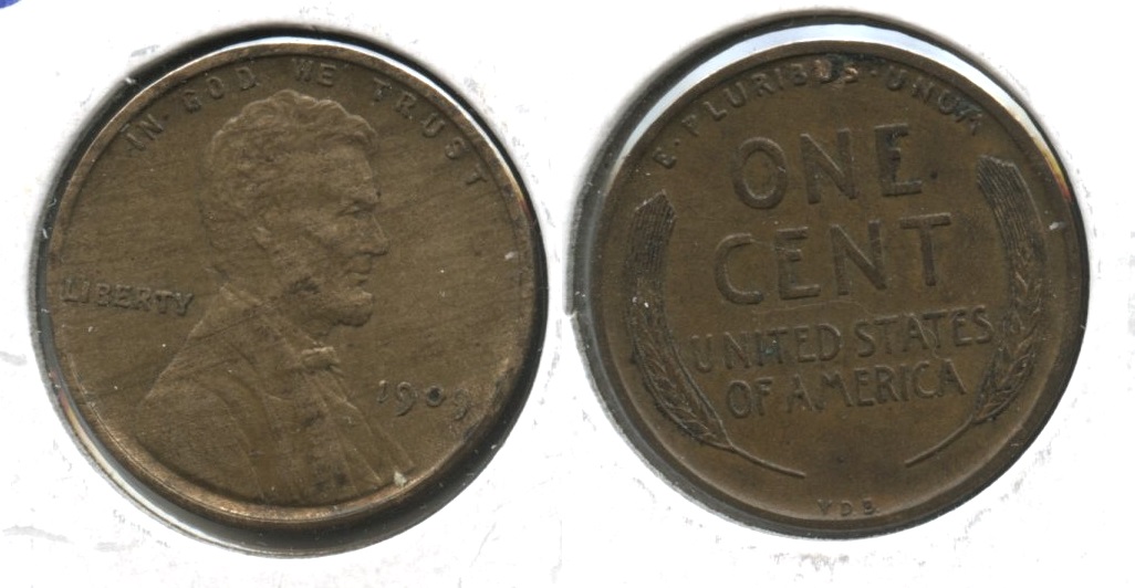 1909 VDB Lincoln Cent EF-40 #at