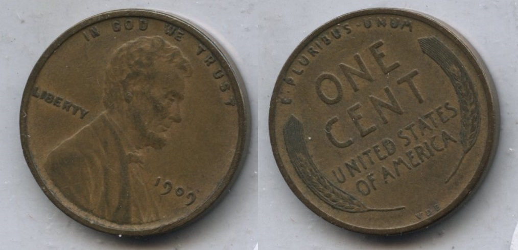 1909 VDB Lincoln Cent EF-40 #ax