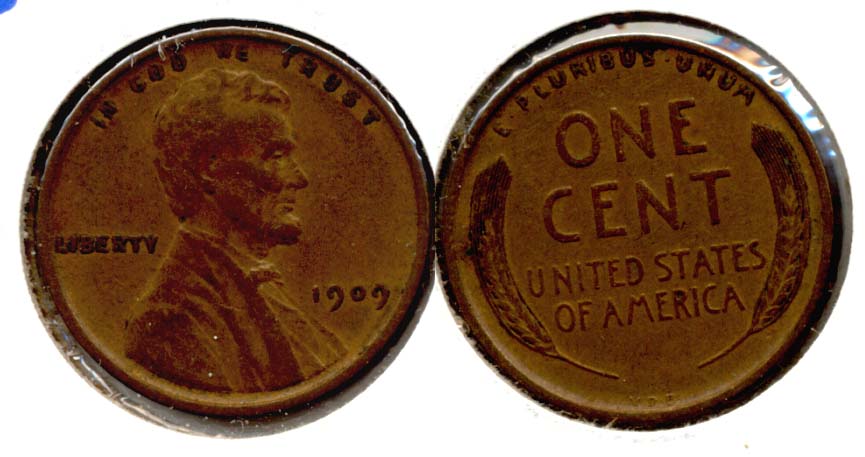 1909 VDB Lincoln Cent EF-40 m