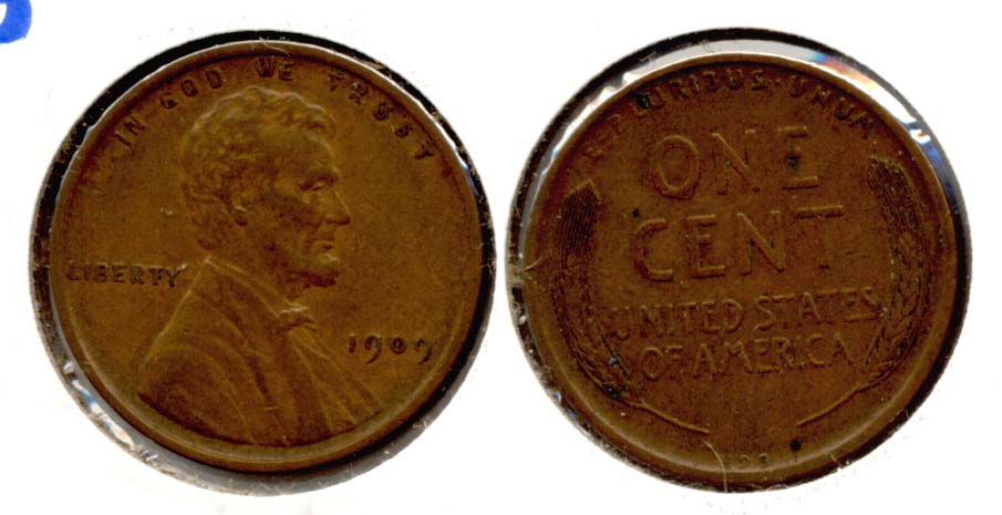 1909 VDB Lincoln Cent EF-40 n