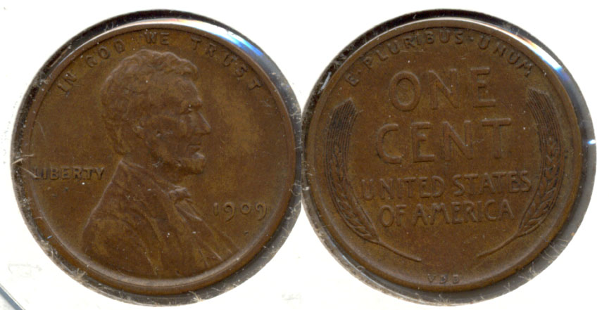1909 VDB Lincoln Cent EF-45 a