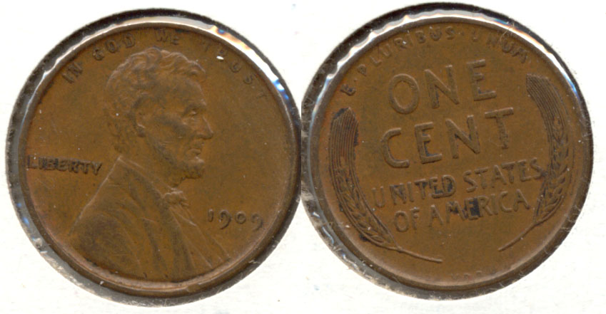 1909 VDB Lincoln Cent EF-45 c