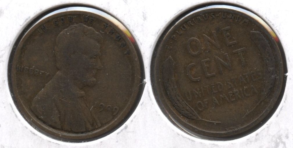 1909 VDB Lincoln Cent F-12 #d
