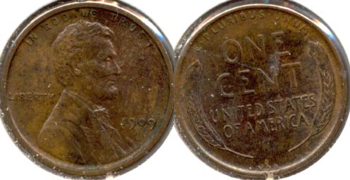 1909 VDB Lincoln Cent MS-60 Brown d