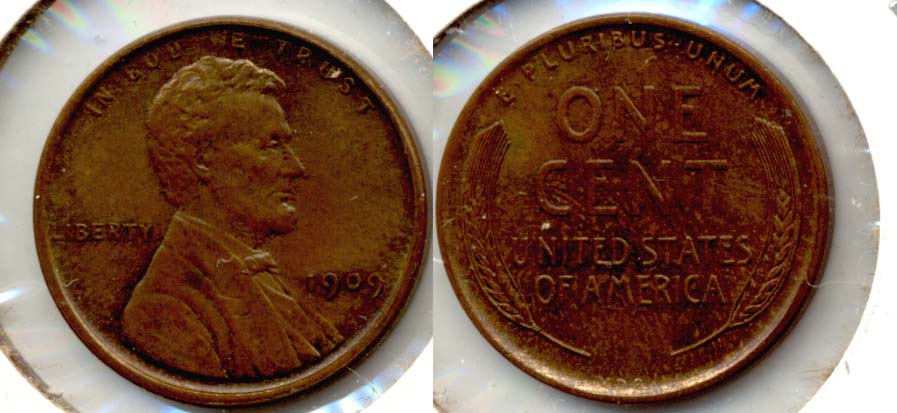 1909 VDB Lincoln Cent MS-60 Brown g