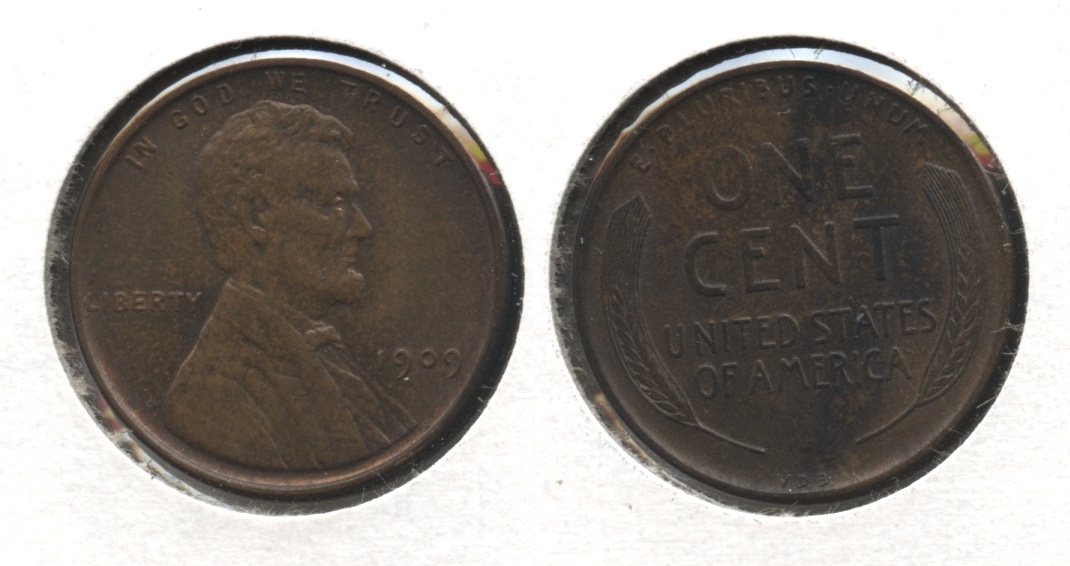 1909 VDB Lincoln Cent MS-60 Brown #p