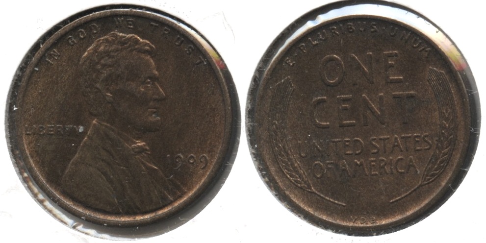 1909 VDB Lincoln Cent MS-63 Brown #k