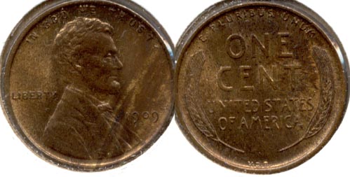 1909 VDB Lincoln Cent MS-63 Red Brown