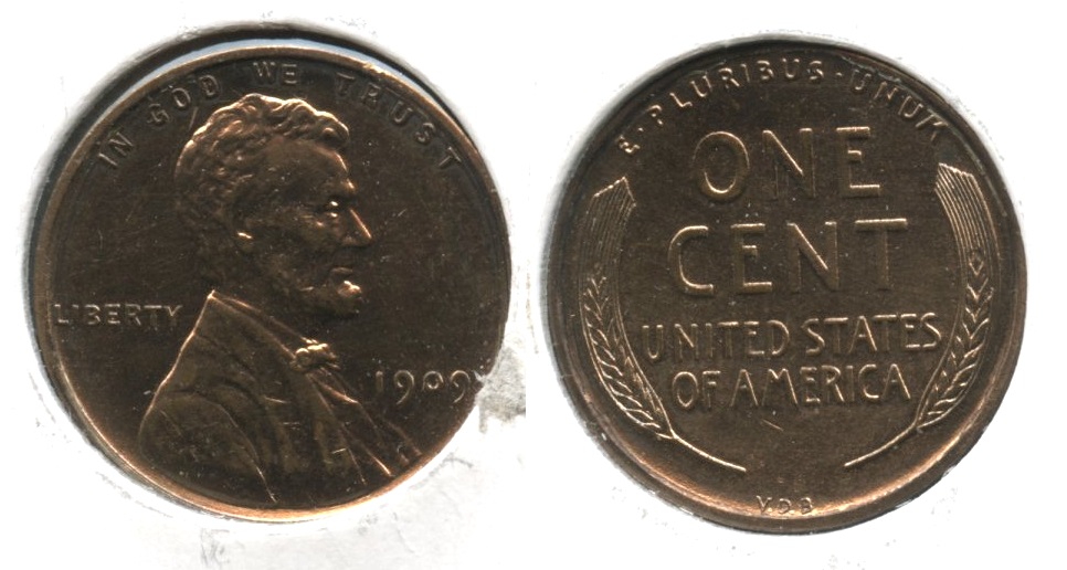 1909 VDB Lincoln Cent MS-64 Dipped