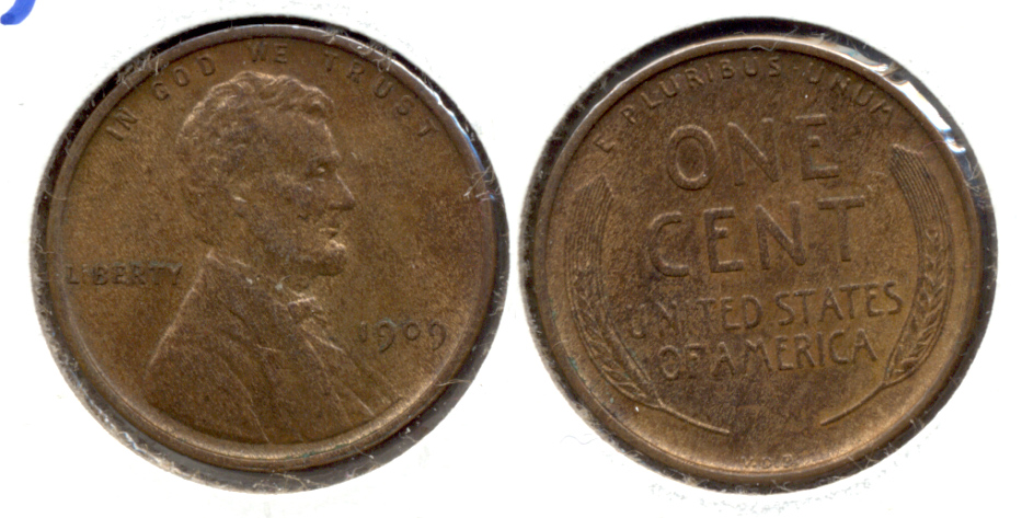 1909 VDB Lincoln Cent MS-64 Brown e