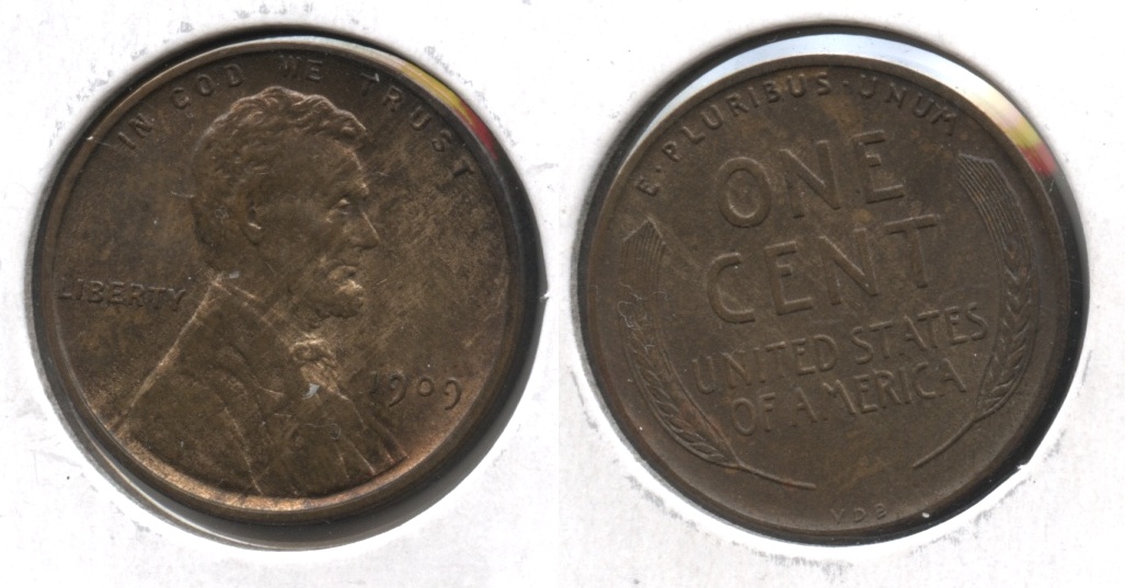 1909 VDB Lincoln Cent MS-64 Brown #l
