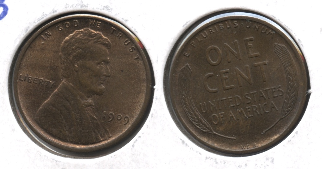 1909 VDB Lincoln Cent MS-64 Brown #q