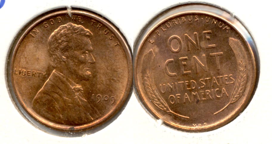 1909 VDB Lincoln Cent MS-64 Red Brown k